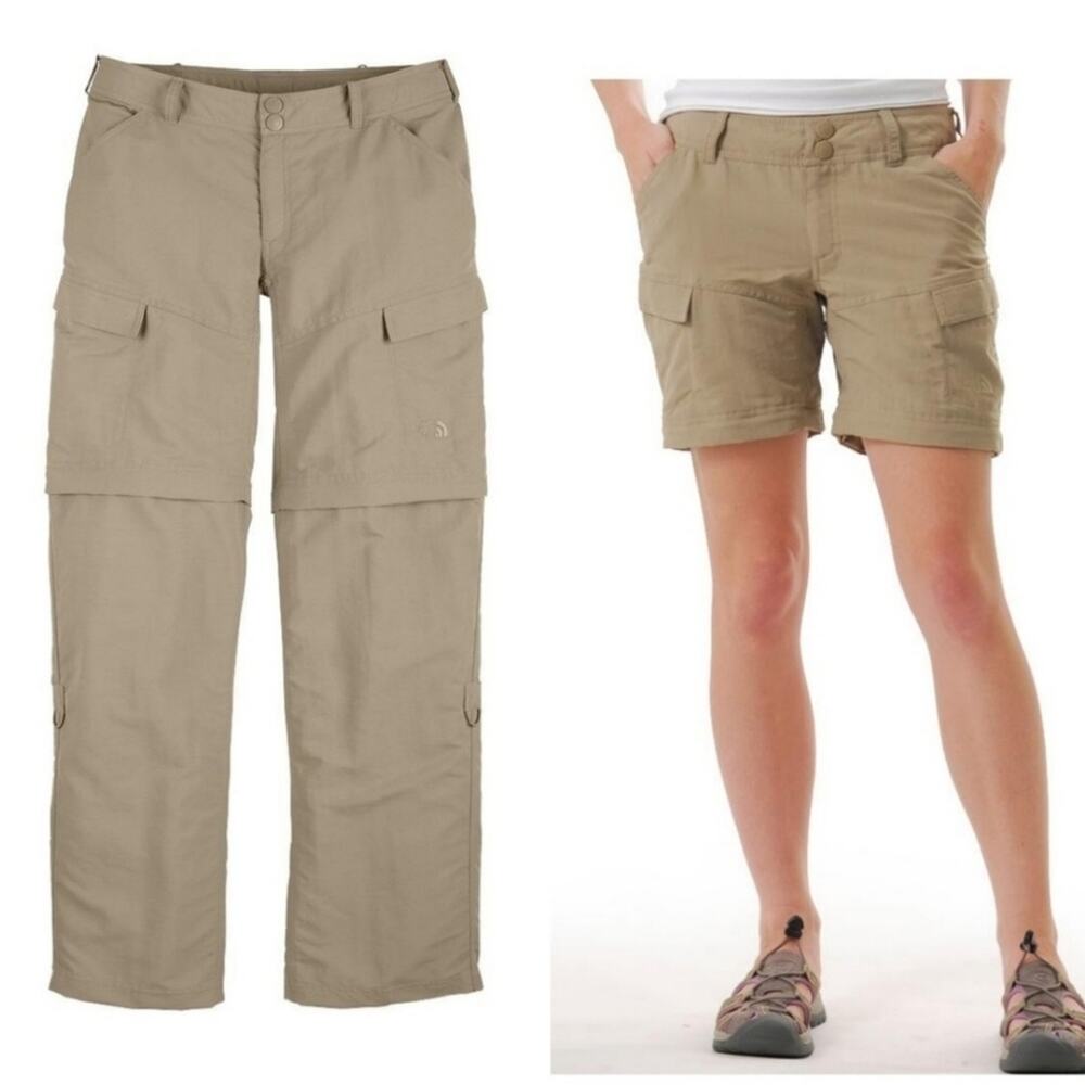 Convertible Cargo Pants/Shorts for Women - Beige